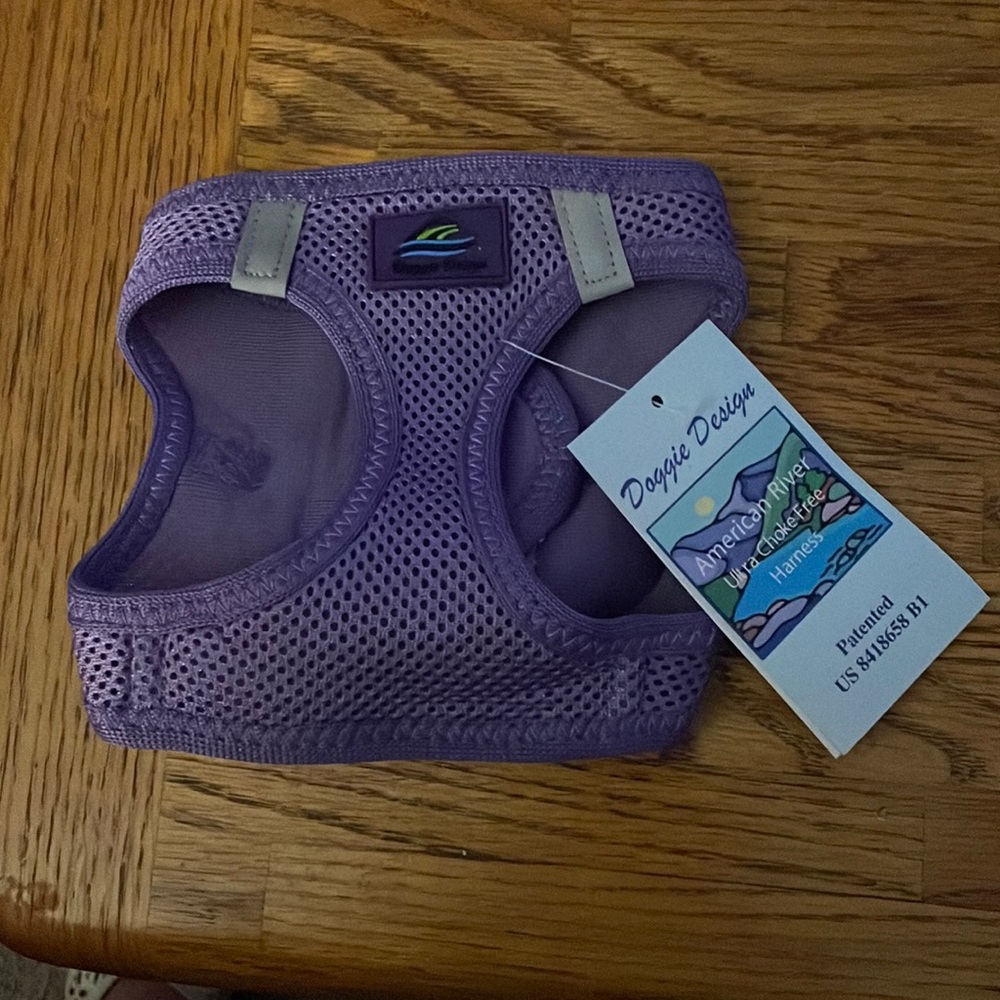 DOGGIE DESIGN American river ultra choke free harness. Purple.  Size XS